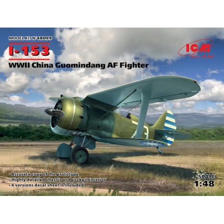 Polikarpov I-153 WWII China Guomindang Air Force Fighter Model kit