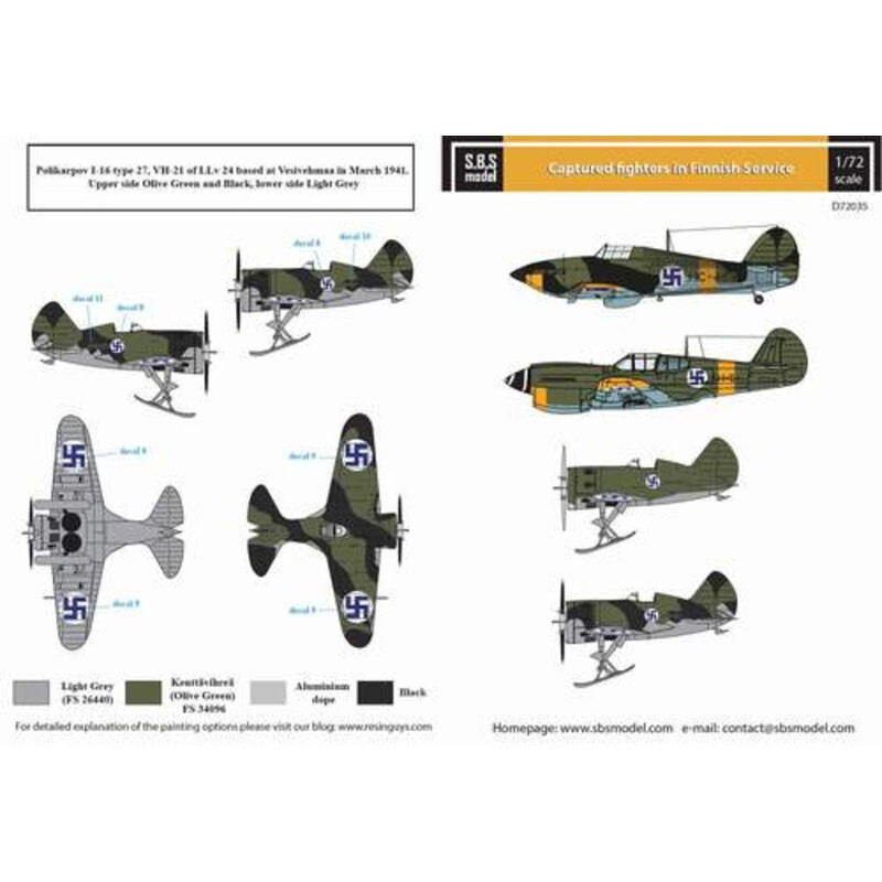 SBS Models Decals 1/48 CAPTURED FIGHTERS IN FINNISH SERVICE SBS Models Decals 1/48 CAPTURED FIGHTERS IN FINNISH SERVICE