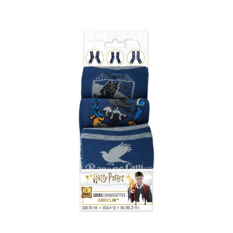 Harry Potter pack 3 pairs of Ravenclaw socks 