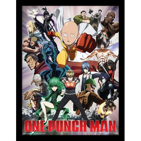 One Punch Man: Heroes and Villains 30 x 40 cm Framed Print 