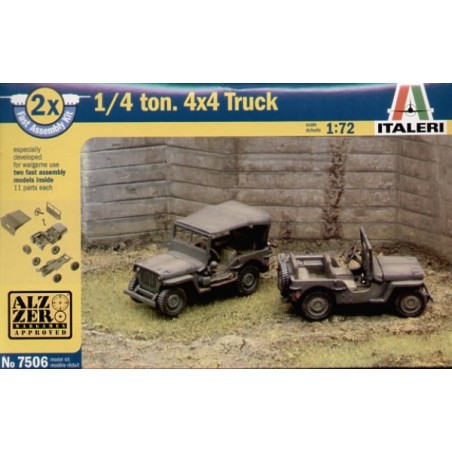 Willy Jeep Pack includes 2 snap together vehicles Military model kit