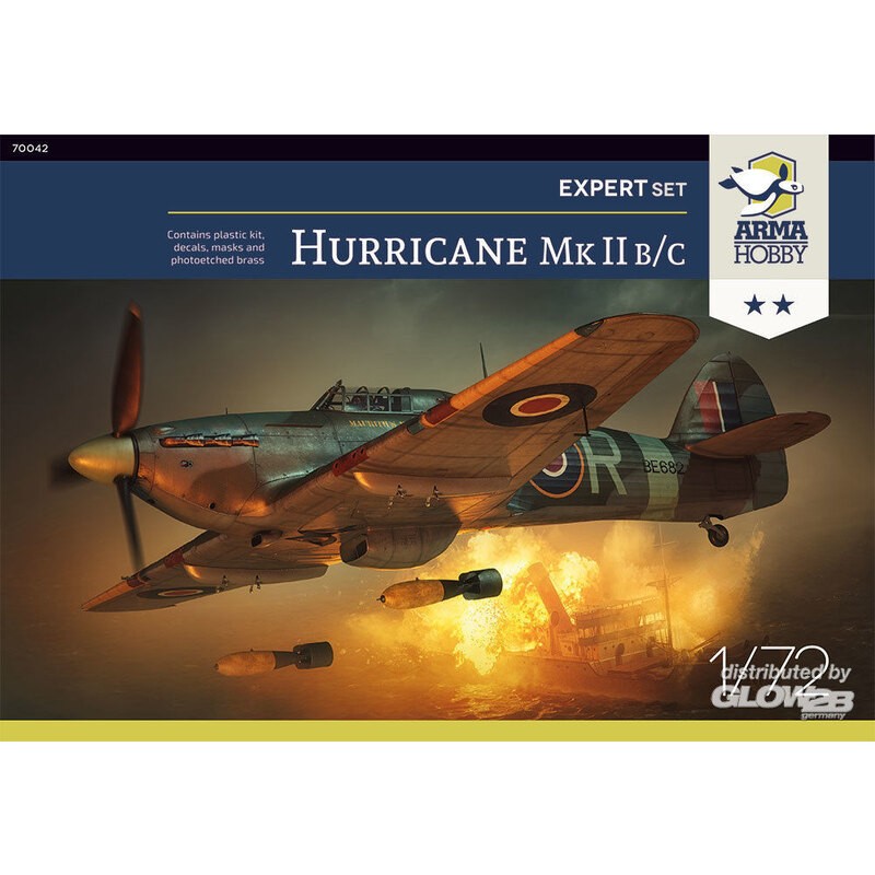 Hurricane Mk II b / c Expert set Airplane model kit