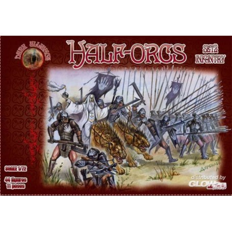 Half-Orgs infantry, set 2 Figures for figurine game/Figurines for role-playing game