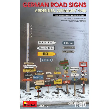 German Road Signs WW2 (Ardennes, Germany 1945) 