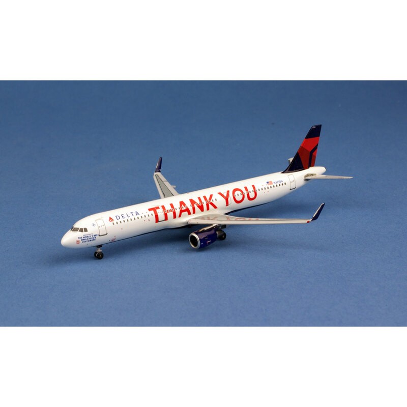 Delta Airbus A321s N391DN "Thank you" Die cast