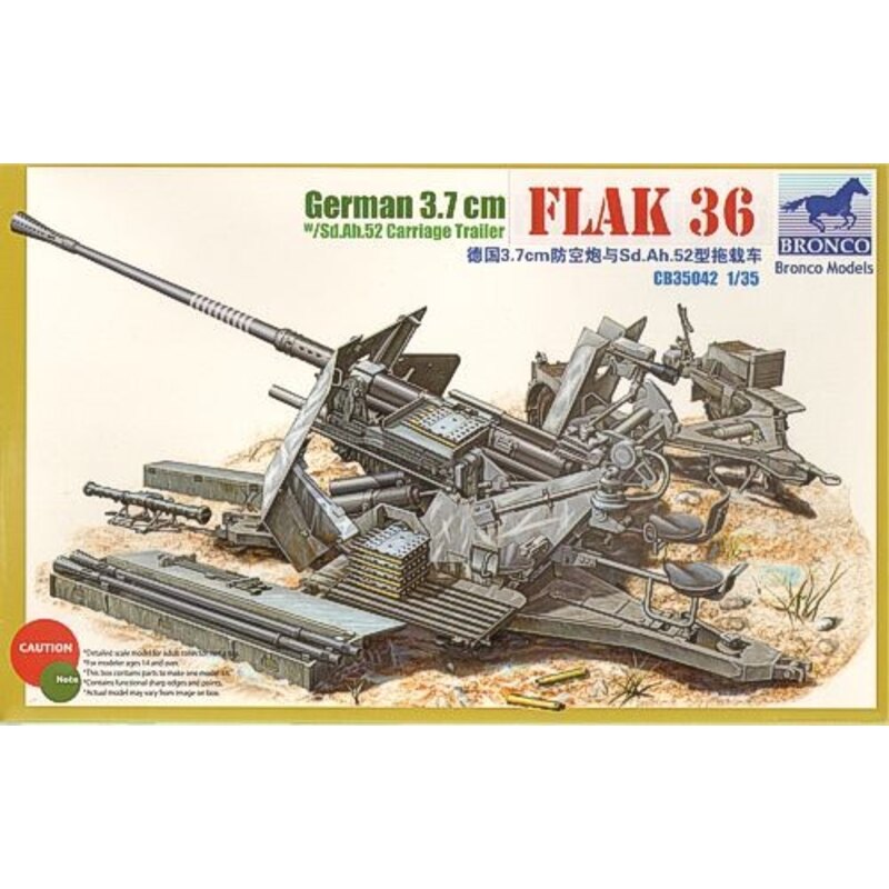 German 3.7cm Flak36 Model kit