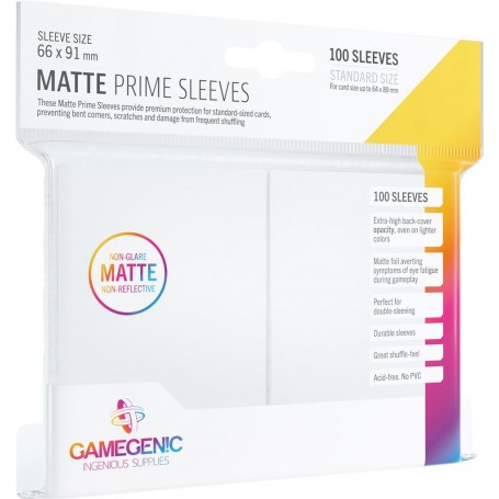 GG: 100 Sleeves Matte Prime White 