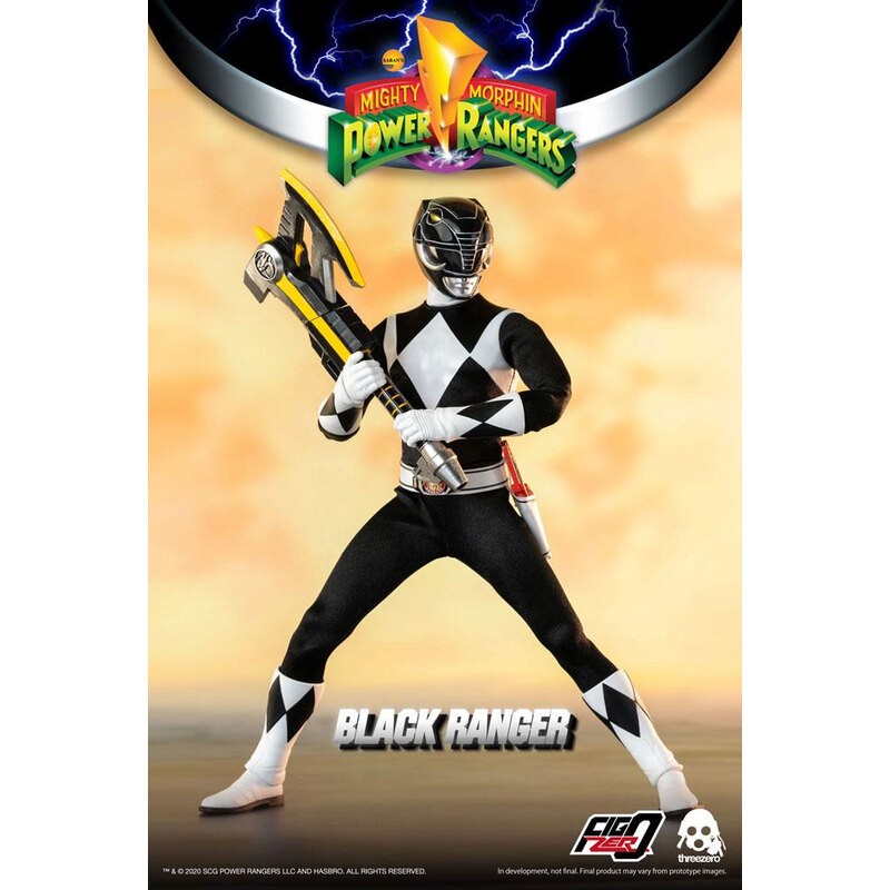 Mighty Morphin Power Rangers figurine FigZero 1/6 Black Ranger 30 cm Action Figure