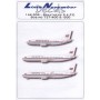 Decals Boeing 737-400 and 500 BRAATHENS S.A.F.E. LN-BRI Braathens 50th Anniversary aircraft and registrations and names for all 