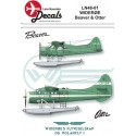 Decals de Havilland Canada DHC-2 Beaver and de Havilland Canada DHC-3 Otter Wideroe. Includes masks for the windows (designed to