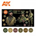WWII US ARMY SOLDIER UNIFORM COLORS Acrylic model paint