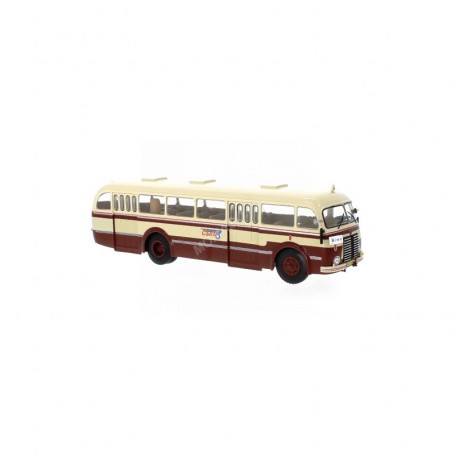 SKODA 706 RO 1947 WHITE / BROWN Diecast bus