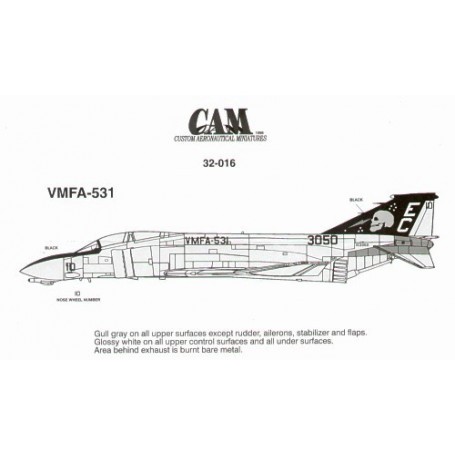 Decals F-4N Phantom 153050 EC/10 VMFA-531 Grey Ghosts 