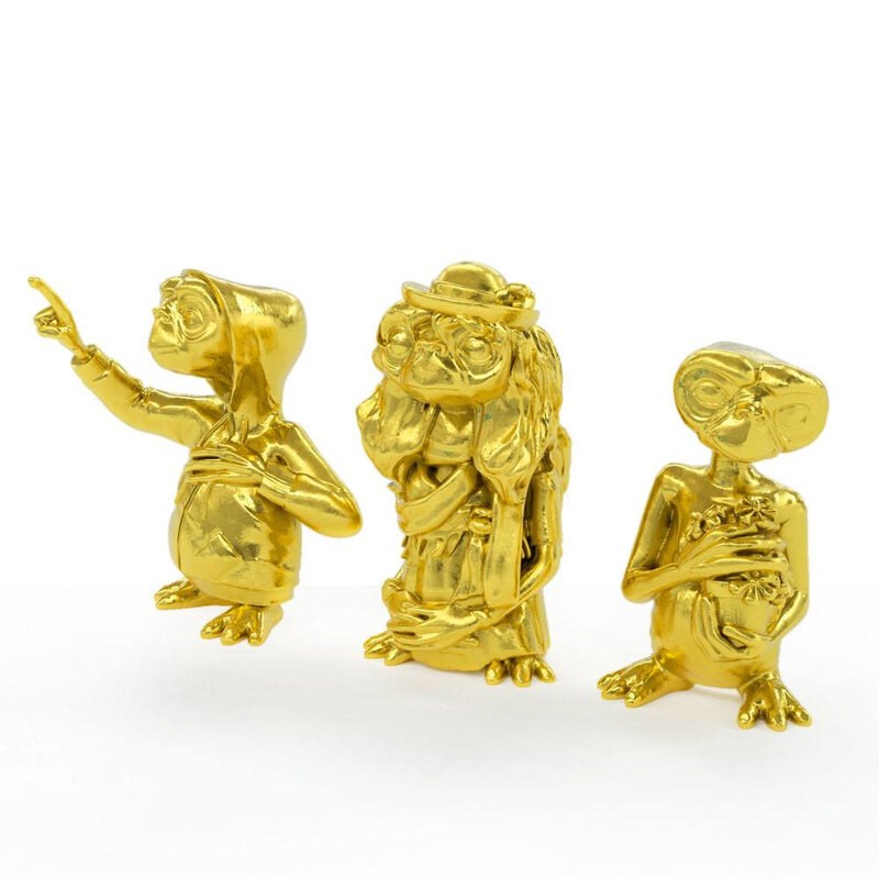 DOCO-DCET04 AND the extra-terrestrial pack 3 mini figures Collector's Set Golden Edition 5 cm