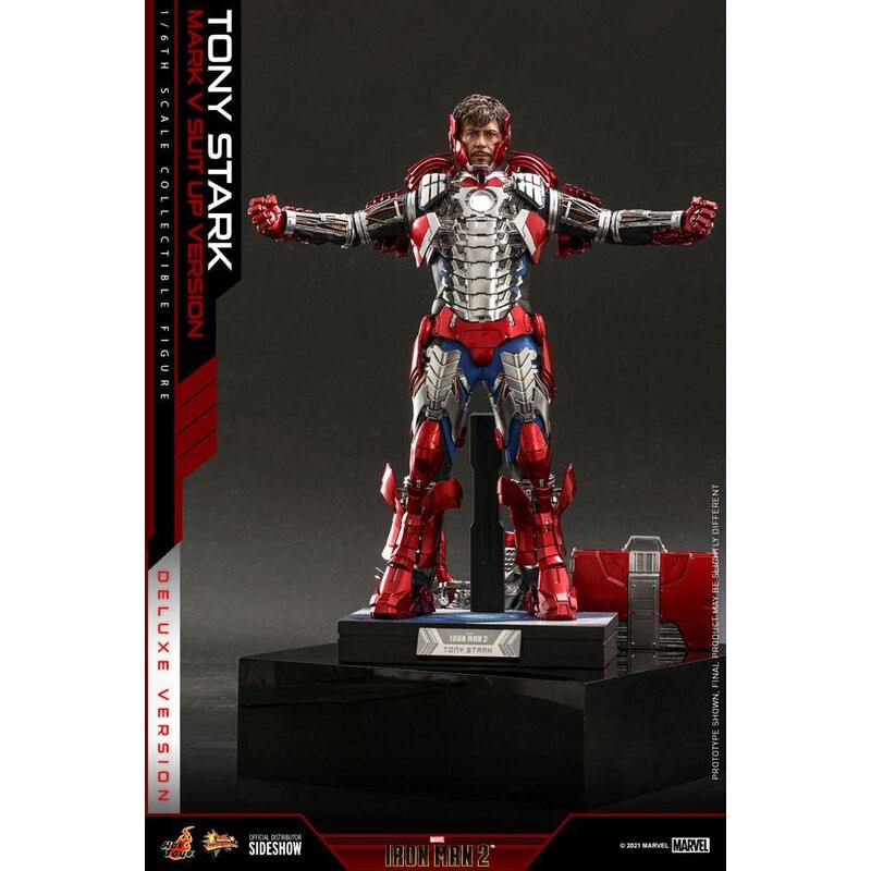 Iron Man 2 Action Figure Movie Masterpiece 1/6 Tony Stark (Mark V Suit Up Version) Deluxe 31 cm Action Figure