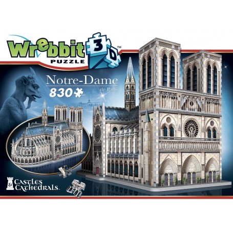 Wrebbit Castles & Cathedrals Collection Puzzle 3D Notre-Dame de Paris (830 pieces) 