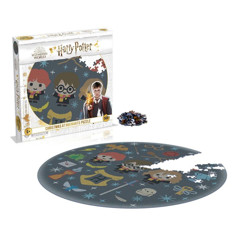 Harry Potter Round puzzle Christmas Jumper 3 - Christmas at Hogwarts (500 pieces) 