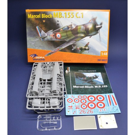 Marcel-Bloch MB.155С.1- Four options in decals-planned Model kit