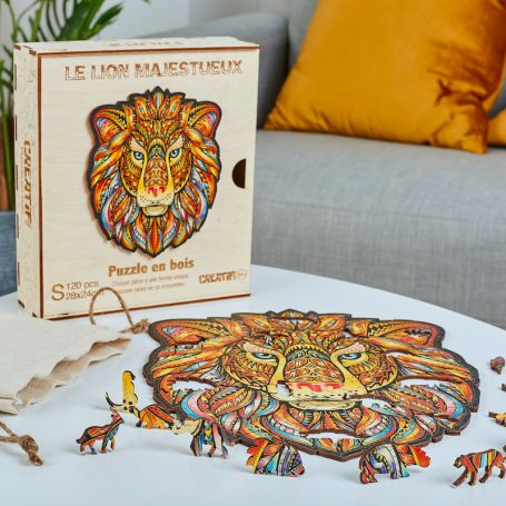 The majestic lion wooden puzzle 