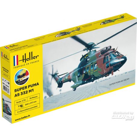 STARTER KIT SUPER PUMA AS332 M1 78 pieces Helicopter model kit