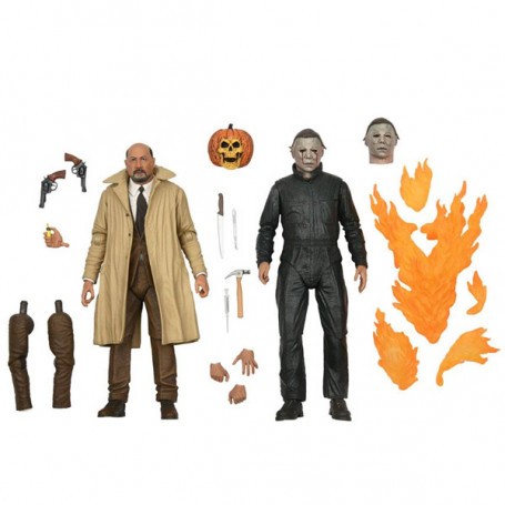 Halloween 2 Ultimate 2-Pack Michael Myers & Dr Loomis 18cm