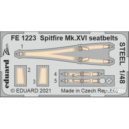 Spitfire Mk.XVI seatbelts STEEL 1/48 EDUARD 