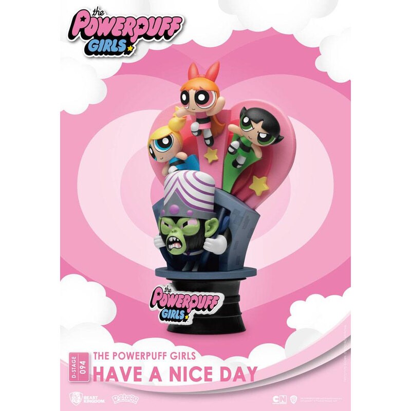 BKDDS-094NV The Powerpuff Girls diorama PVC D-Stage Have A Nice Day New Version 15 cm