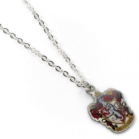 Harry Potter Gryffindor Crest Silver Plated Pendant and Necklace 
