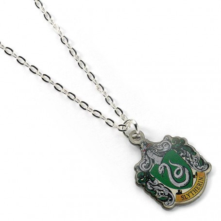Harry Potter Silver Plated Slytherin Pendant and Necklace 