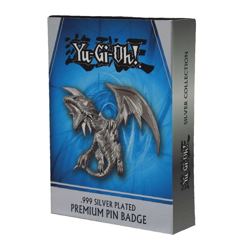 Yu Gi Oh! Blue Eyes White Dragon pin (silver plated) Pins and Brooches