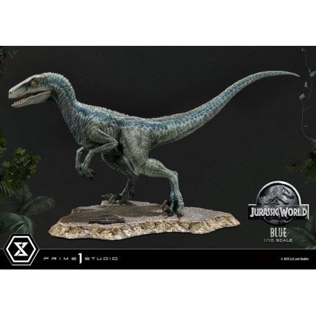 Jurassic World: Fallen Kingdom statue Prime Collectibles 1/10 Blue (Open Mouth Version) 17 cm 