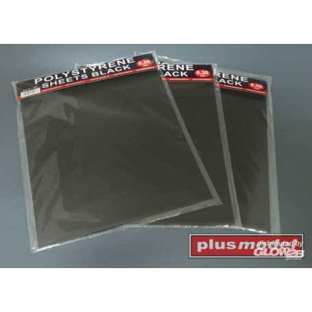 Polystyrene sheets black 0,2 big 