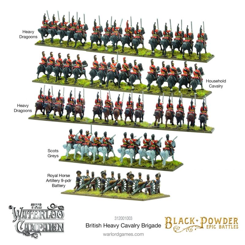 BP Epic Battles: Waterloo - British Heavy Cavalry Brigade Warlord Games