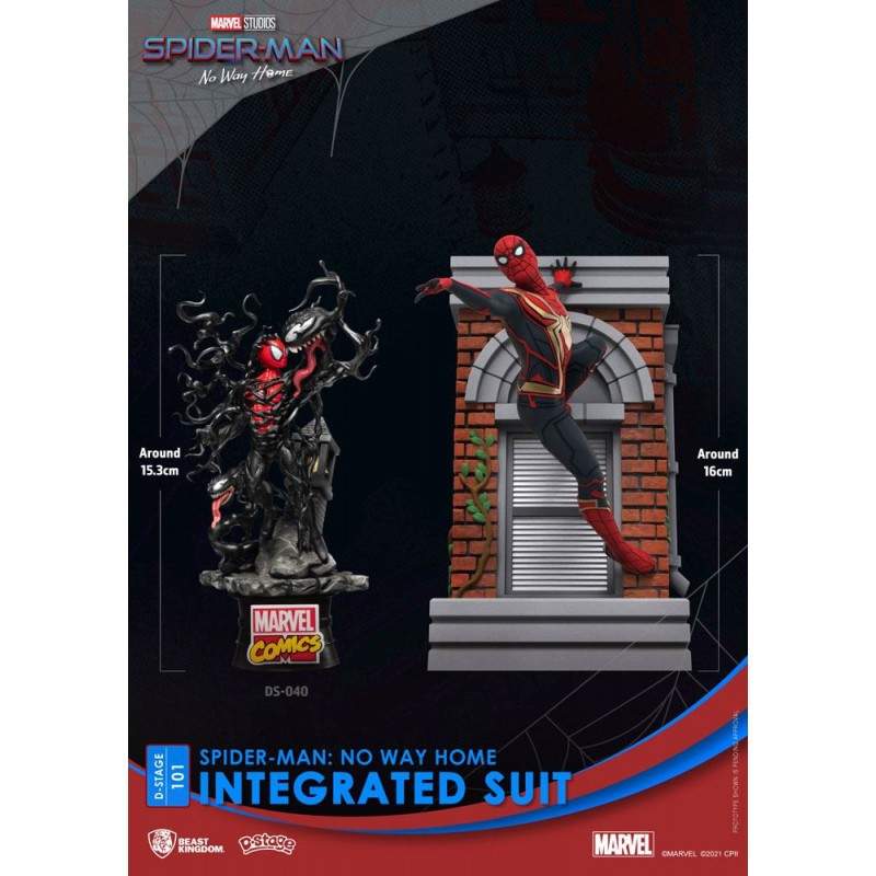 Spider-Man: No Way Home diorama PVC D-Stage Spider-Man Integrated Suit Closed Box Version 16cm