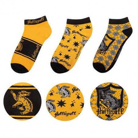 Harry Potter pack of 3 pairs of Hufflepuff ankle socks 