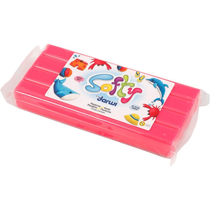 Softy modeling clay, pink, 500 gr/ 1 Pq. Modelling clay