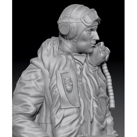 RAF/FAA pilot 1950's (one figure with choice of heads - one with flying helmet the other with FAA peaked cap Figures