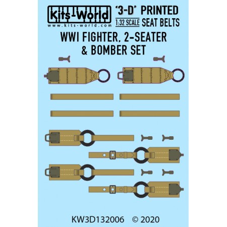 Kits World Decals 1/32 3D SEAT BELT SET for the AVRO LANCASTER 