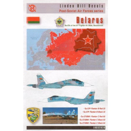 Decals Belarusian Flankers (Sukhoi Su-27s of the 61st Fighter Air Base, Baranovichi) 