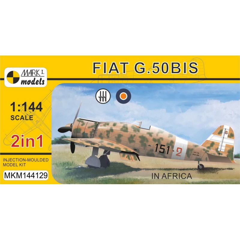 Fiat G.50 ‘In Africa’ (2in1 2 kits in 1 box) (Italian AF, South African AF) Model kit