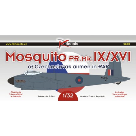 Decals de Havilland Mosquito PR Mk.IX/Mk.XVI of Czechoslovak airmen1 