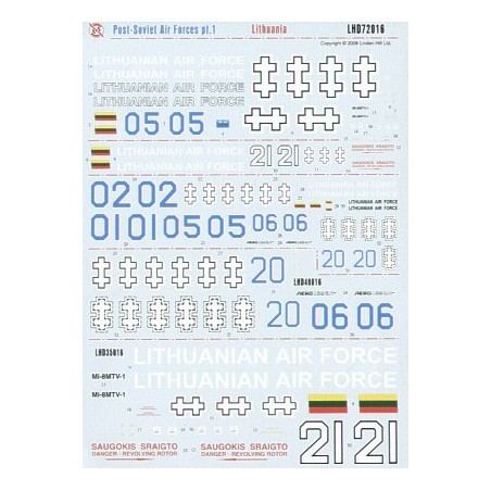 Decals Post-Soviet Air Forces: Lithuania. (multi-scale sheet) 