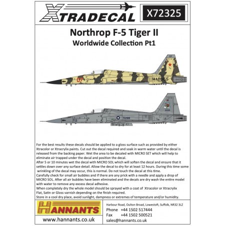 Decals Northrop F-5 Tiger II Worldwide Collection Pt1 (14) 