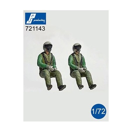 PJ Production 721123 1/72 Transport pilots seated Resin Figures