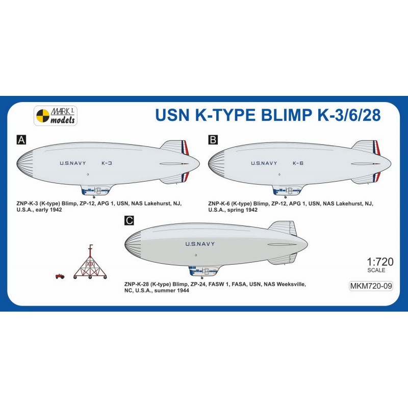 K-type Blimp (K-3/6/28) 'Early Production' Airplane model kit