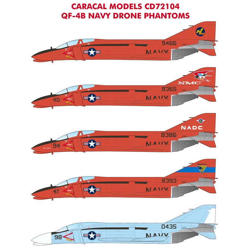 Decals McDonnell QF-4B Navy Drone Phantoms 