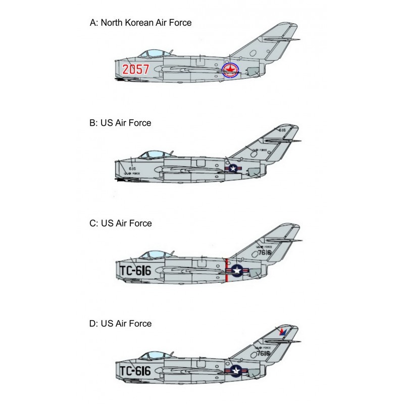 Mikoyan MiG-15 USAF Airplane model kit