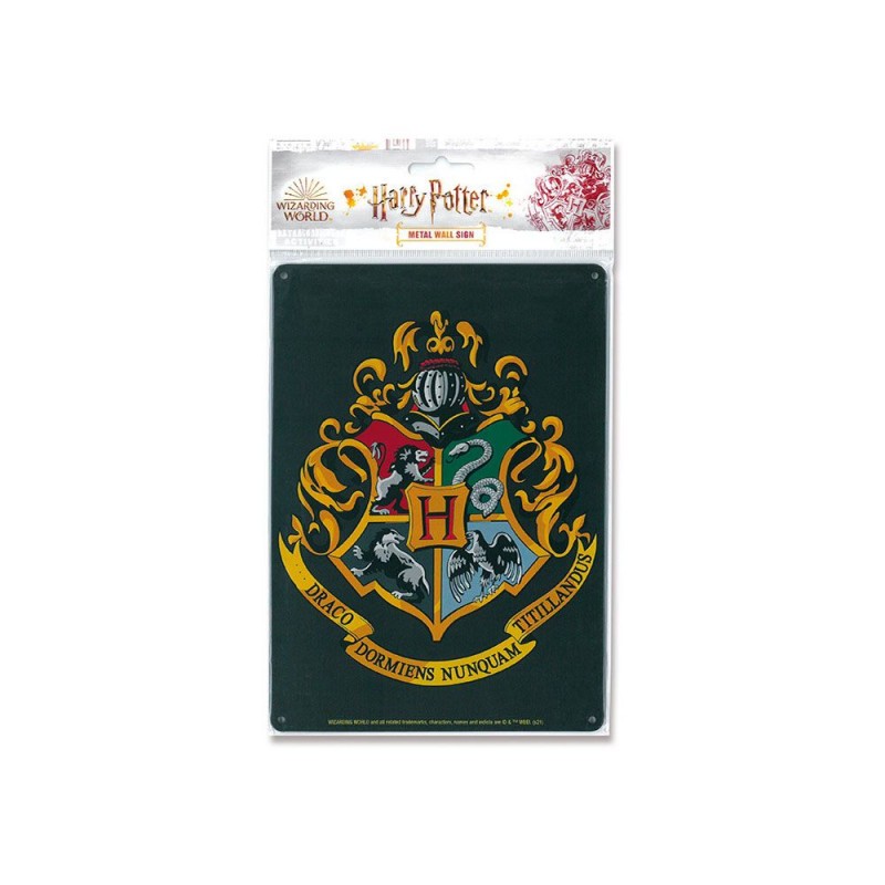 Harry Potter metal sign Hogwarts Logo 15 x 21 cm Tin signs
