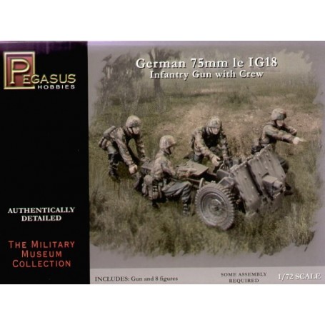 German 75mm IG18 Infantry gun and crew Model kit
