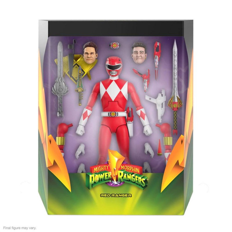SUP7-UL-POWRW02-RRG-01 Mighty Morphin Power Rangers Action Figure Ultimates Red Ranger 18 cm